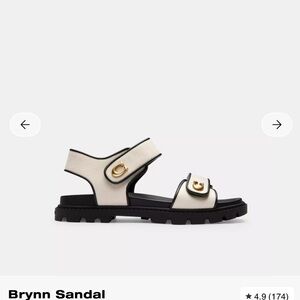 Coach Women's Sandals - Black and Cream